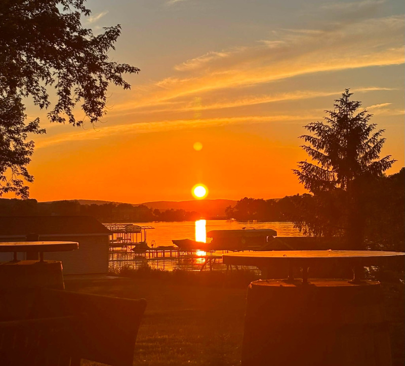 Sunset over the lake